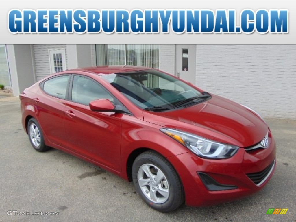2014 Elantra SE Sedan - Red / Gray photo #1