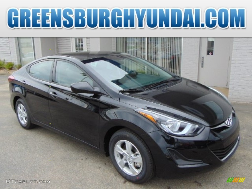 2014 Elantra SE Sedan - Black / Gray photo #1