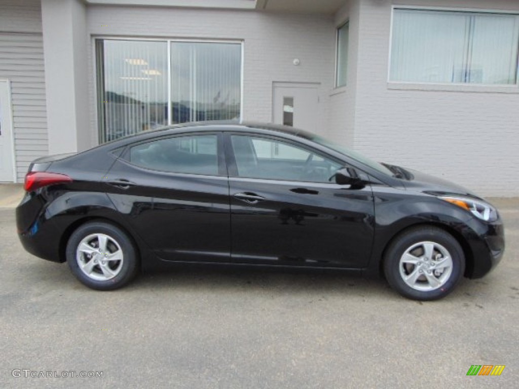 2014 Elantra SE Sedan - Black / Gray photo #2