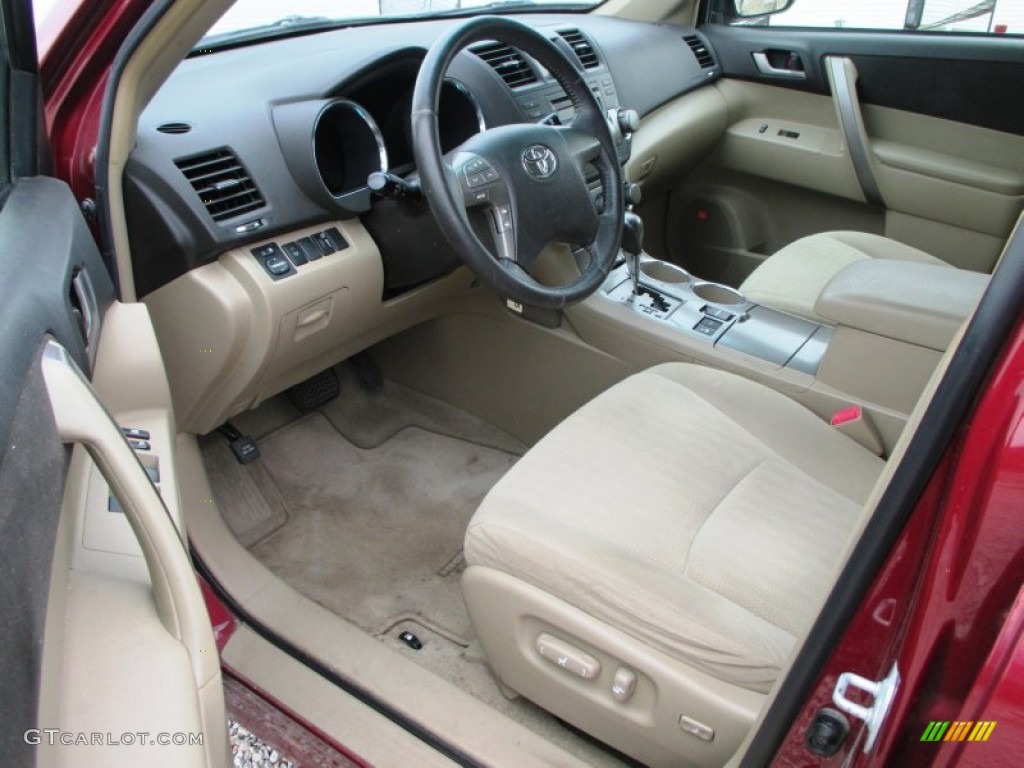 Sand Beige Interior 2008 Toyota Highlander Sport 4WD Photo #94316255
