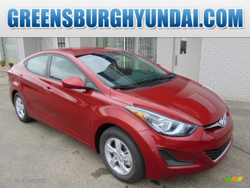 2014 Elantra SE Sedan - Red / Gray photo #1