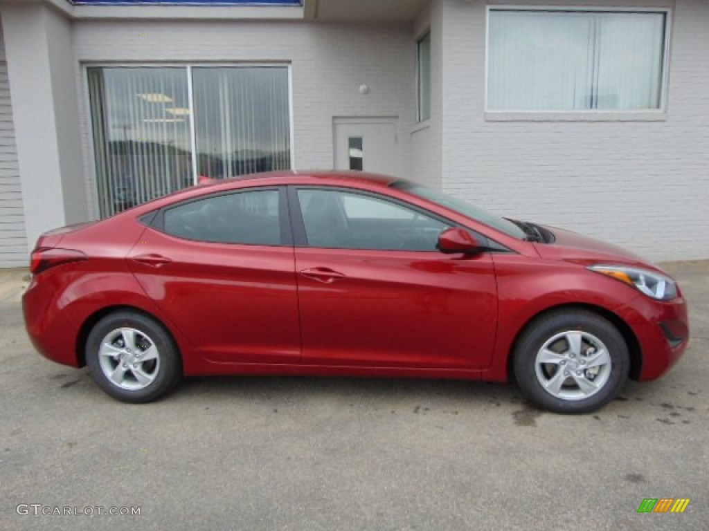 2014 Elantra SE Sedan - Red / Gray photo #2