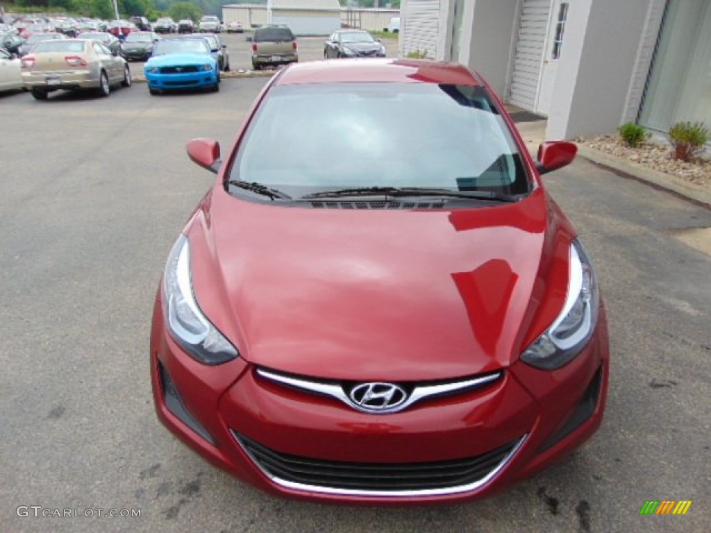 2014 Elantra SE Sedan - Red / Gray photo #3