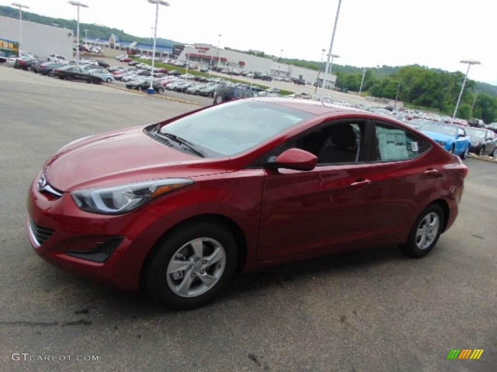 2014 Elantra SE Sedan - Red / Gray photo #4