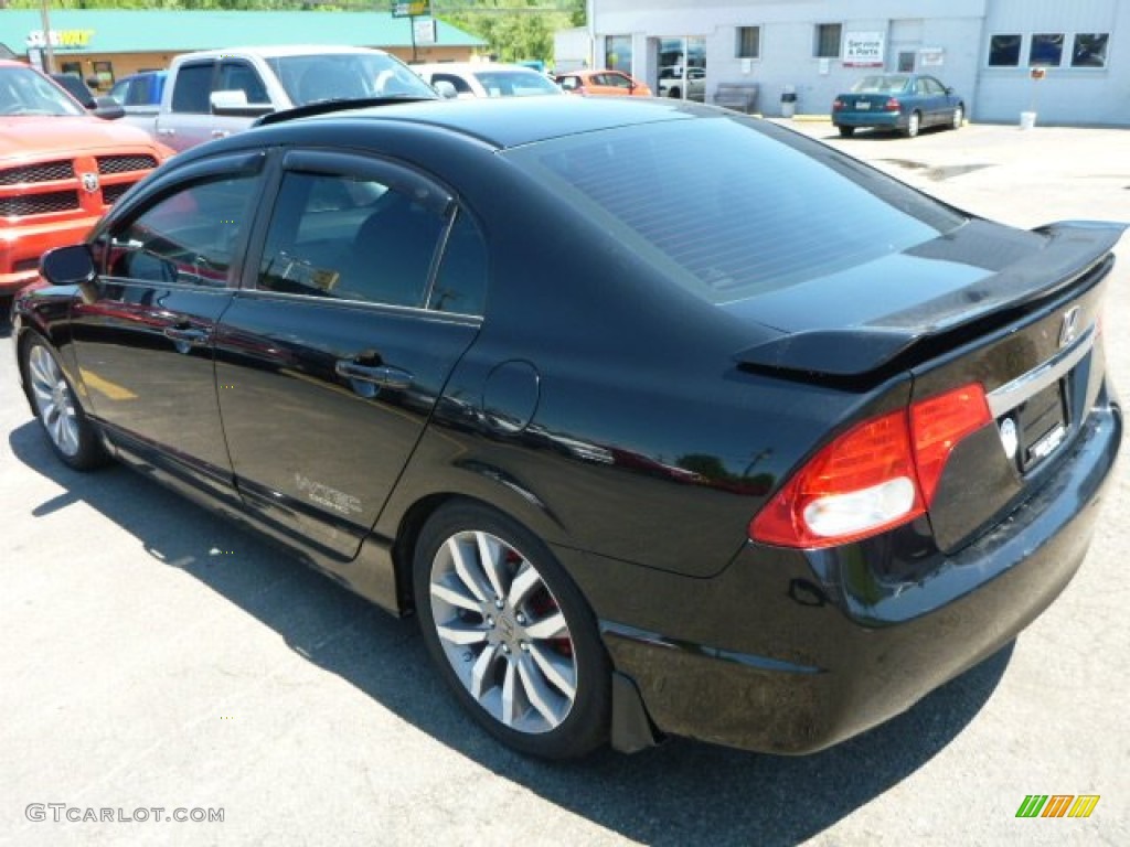 2010 Civic Si Sedan - Crystal Black Pearl / Black photo #3