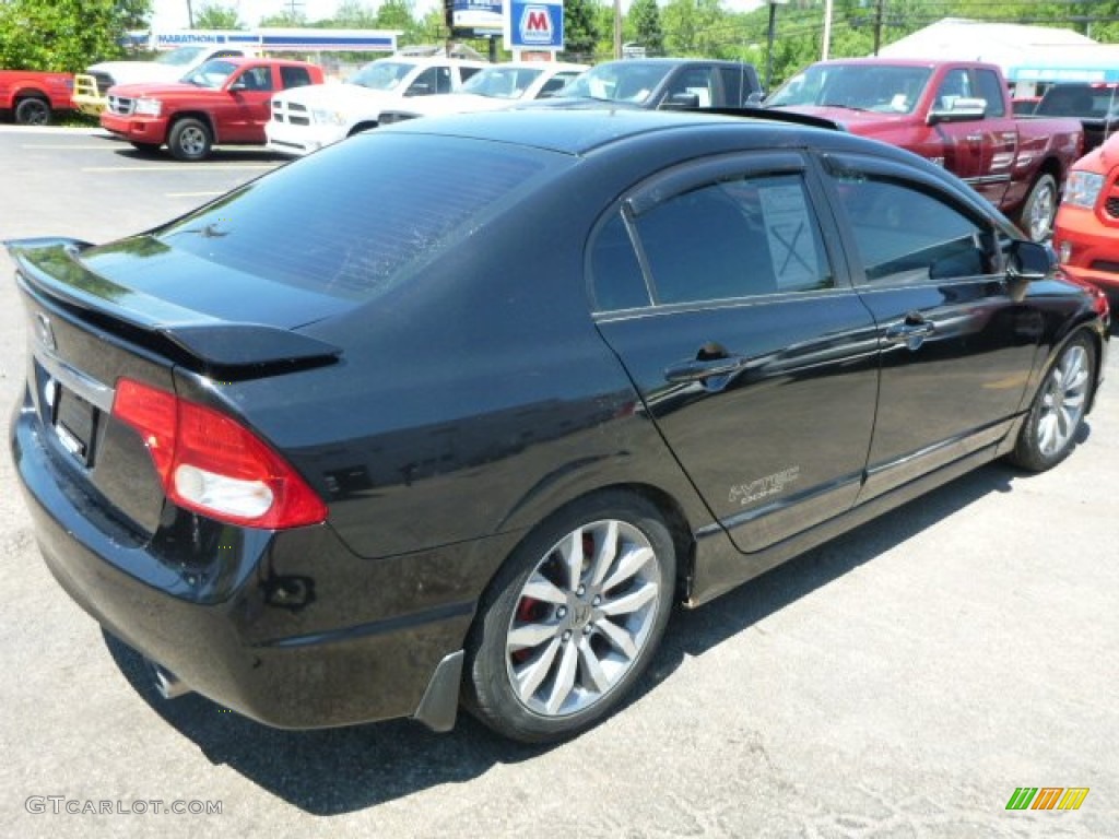 2010 Civic Si Sedan - Crystal Black Pearl / Black photo #5