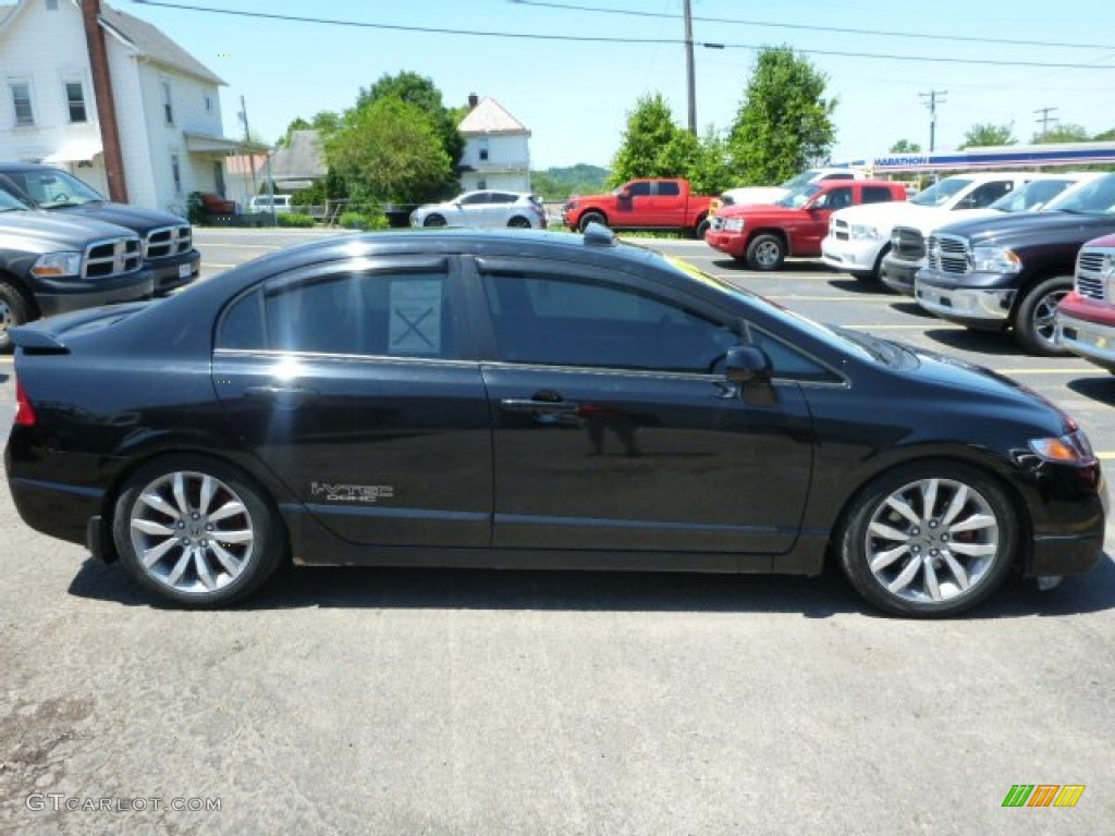 2010 Civic Si Sedan - Crystal Black Pearl / Black photo #6