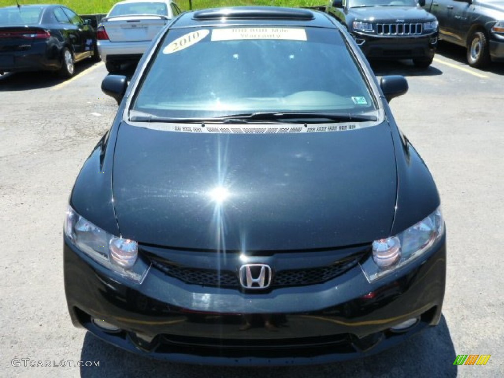 2010 Civic Si Sedan - Crystal Black Pearl / Black photo #8