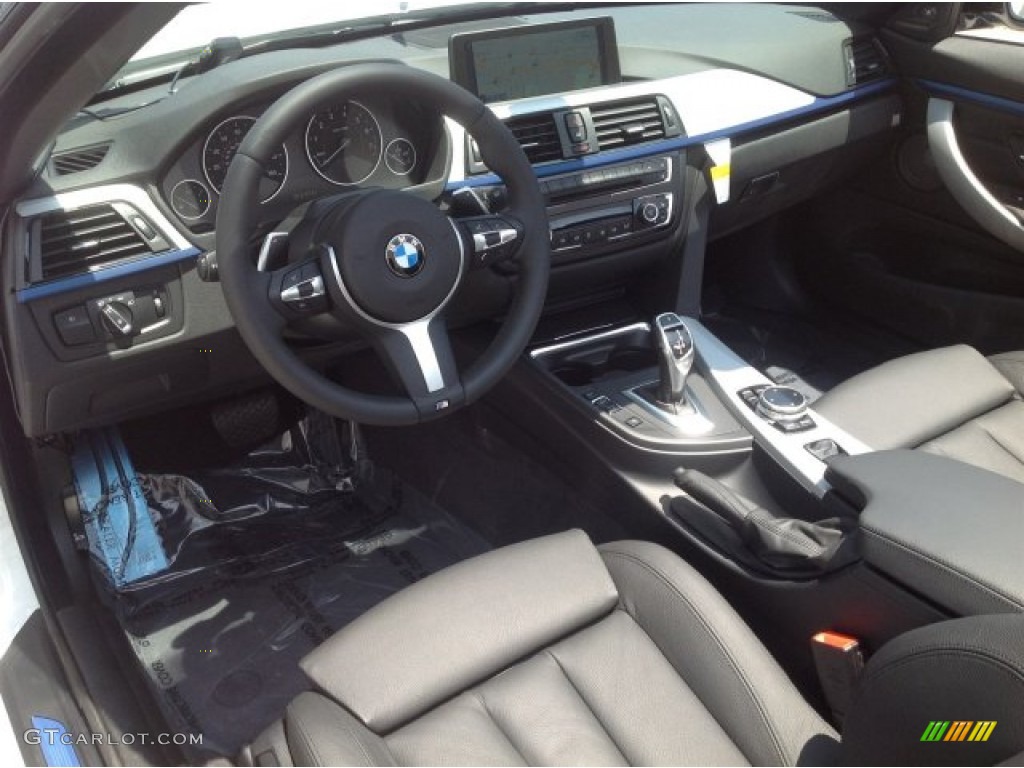 Black Interior 2014 BMW 4 Series 435i Convertible Photo #94321327