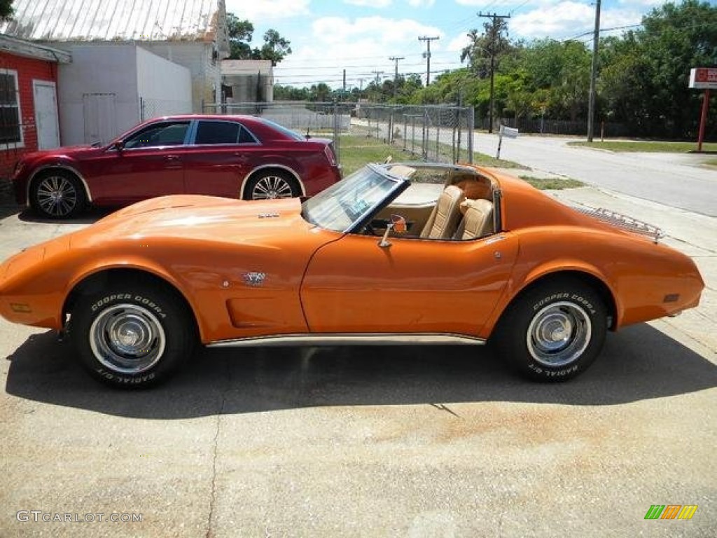1977 Corvette Coupe - Orange / Buckskin photo #1