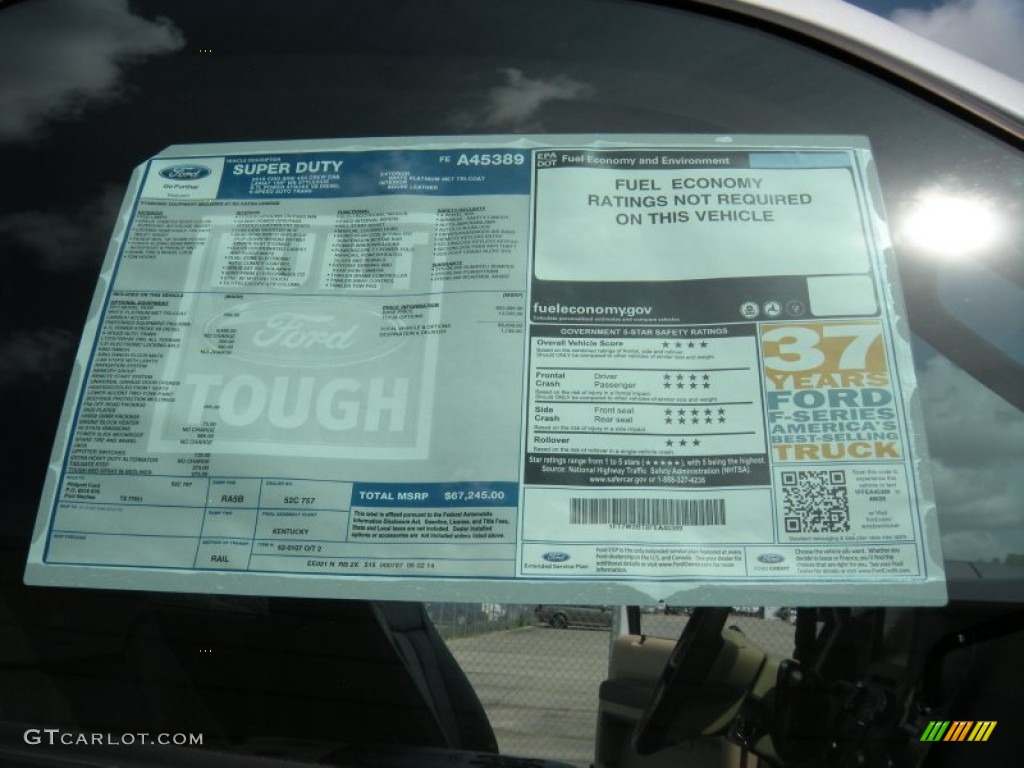 2015 F250 Super Duty Lariat Crew Cab 4x4 - White Platinum / Adobe photo #43
