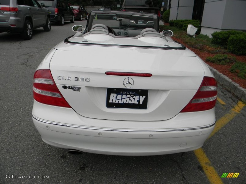 2005 CLK 320 Cabriolet - Alabaster White / Stone photo #12