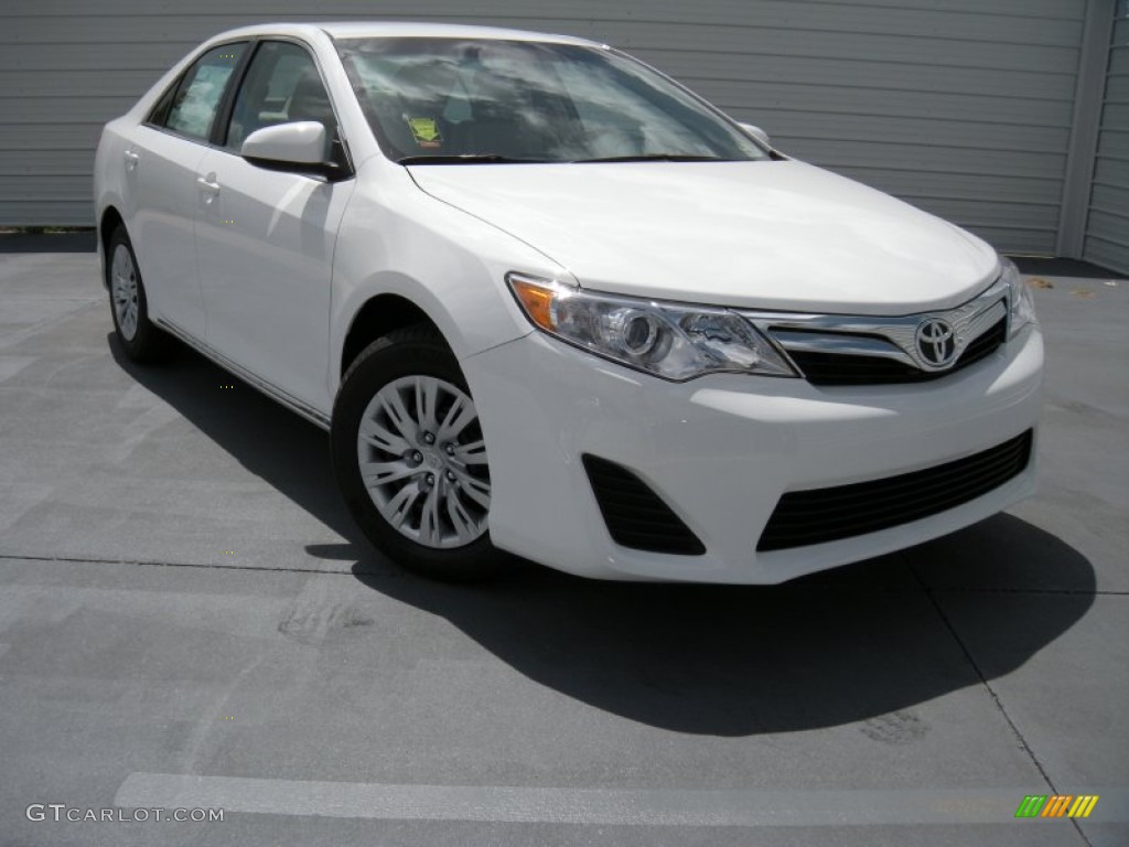 2014 Camry LE - Super White / Ivory photo #1