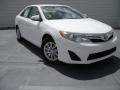 2014 Super White Toyota Camry LE  photo #2