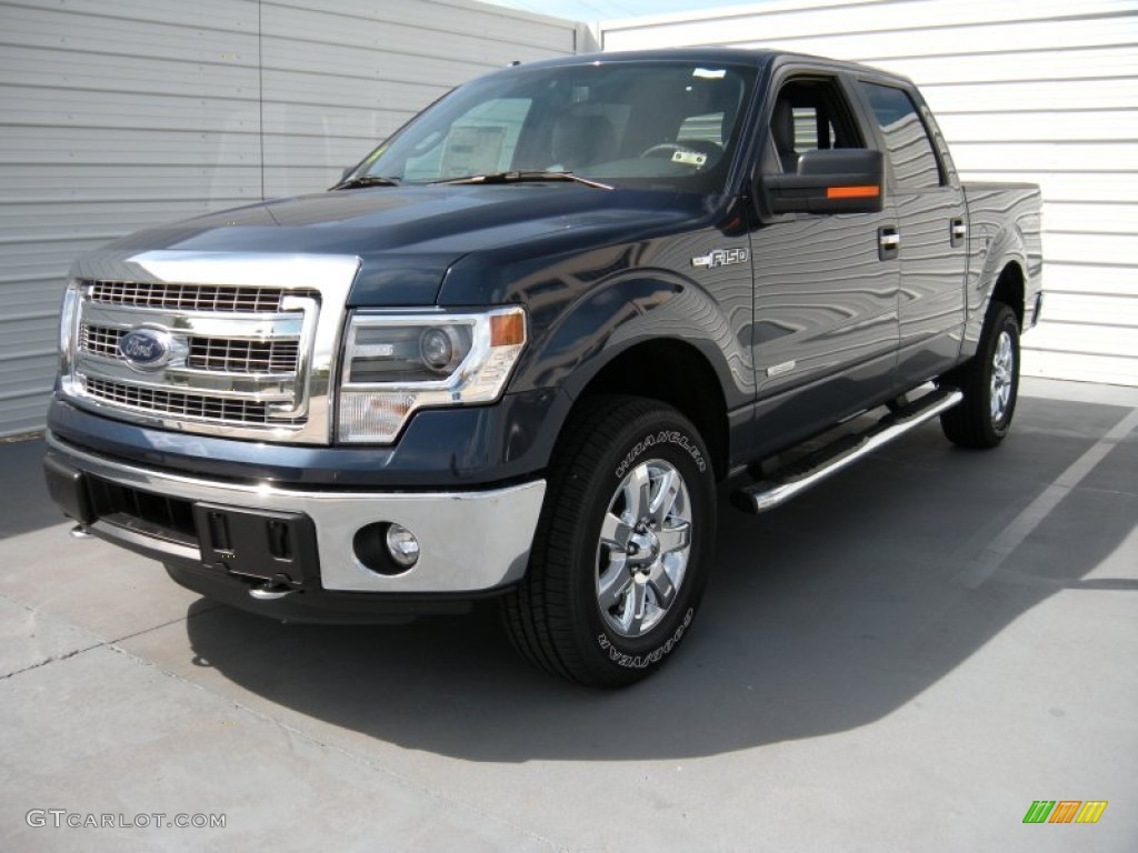 2014 F150 XLT SuperCrew 4x4 - Blue Jeans / Steel Grey photo #7