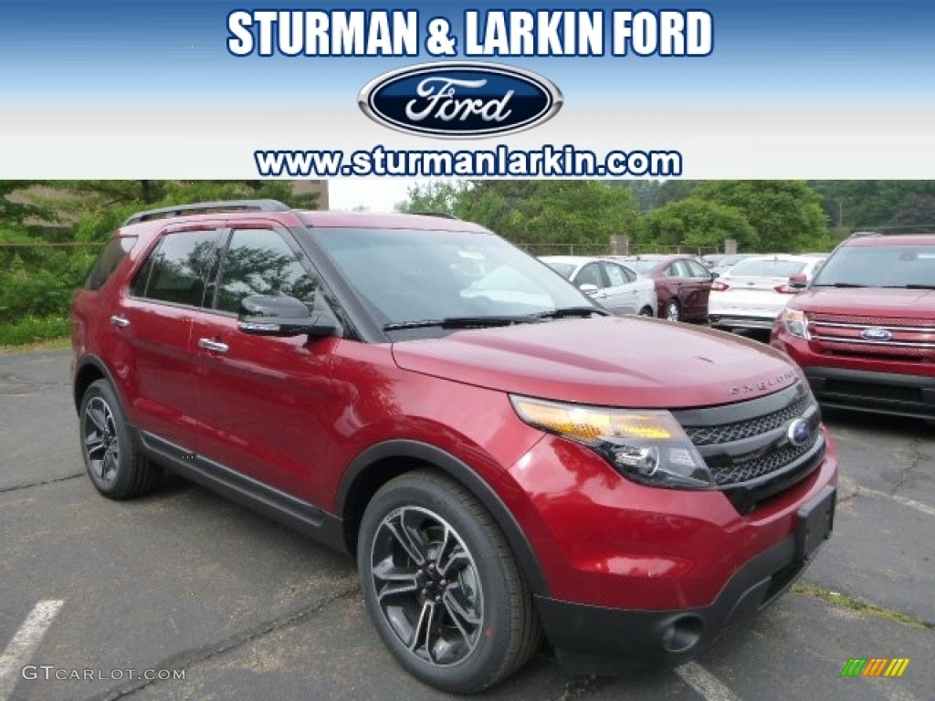 2014 Explorer Sport 4WD - Ruby Red / Sport Charcoal Black/Sienna photo #1