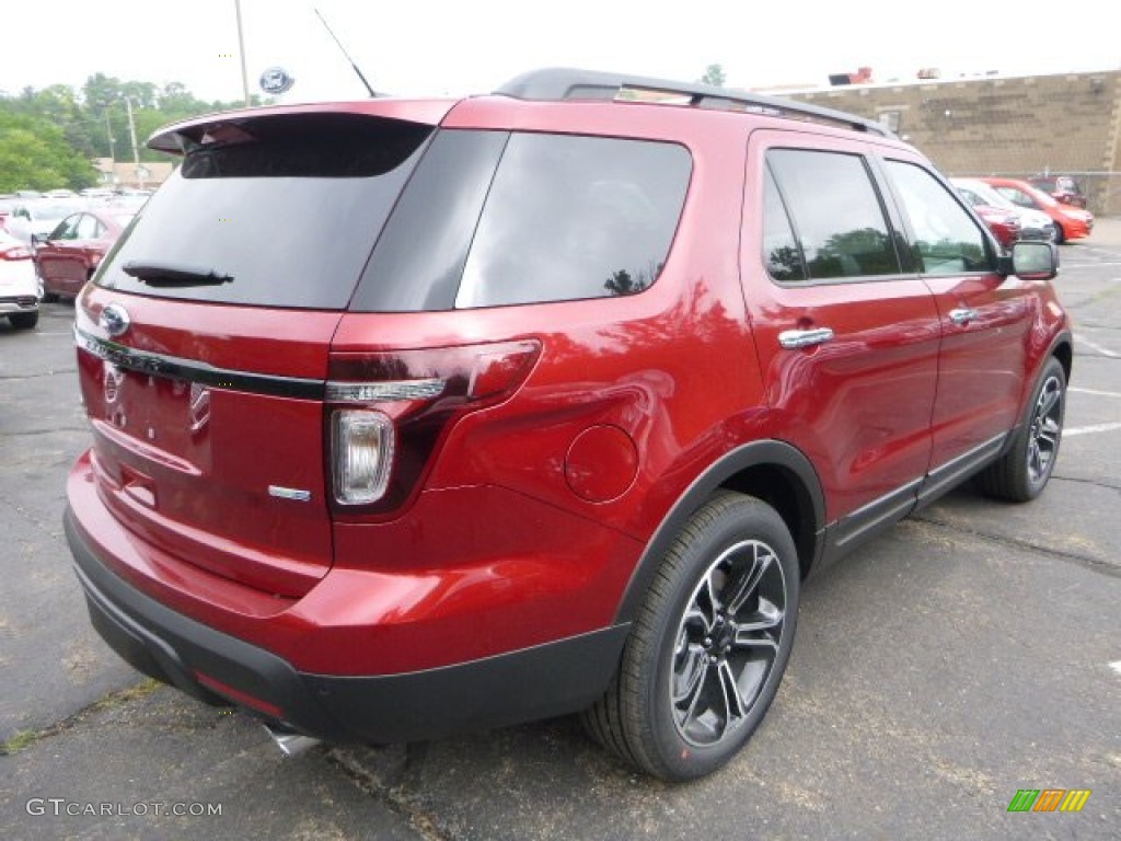 2014 Explorer Sport 4WD - Ruby Red / Sport Charcoal Black/Sienna photo #2