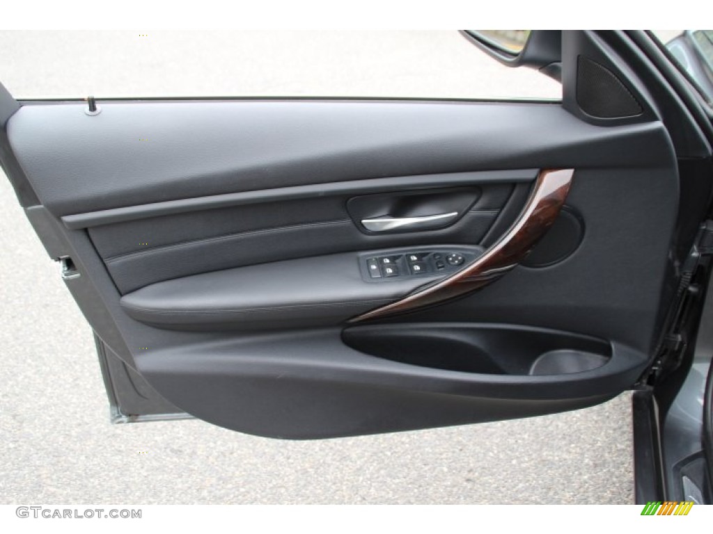 2014 BMW 3 Series 328i xDrive Sedan Black Door Panel Photo #94334358