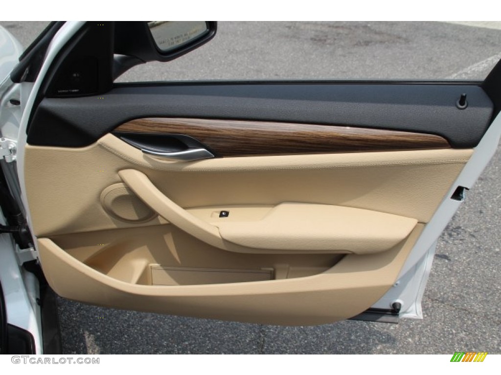 2014 BMW X1 xDrive28i Sand Beige Door Panel Photo #94335450