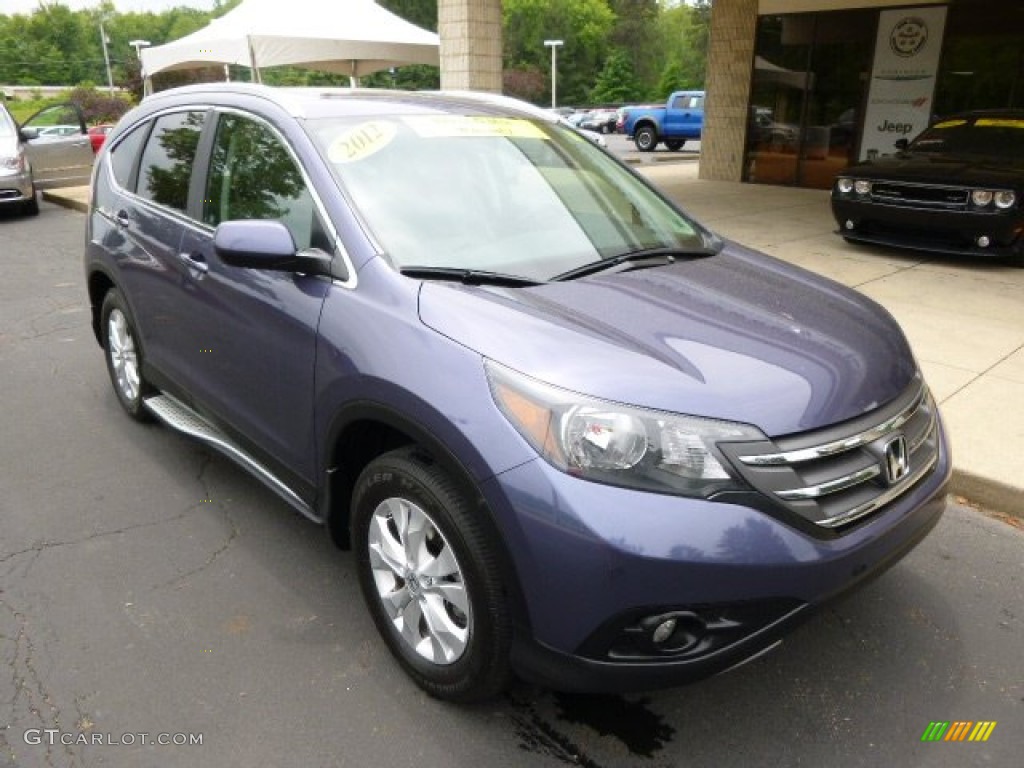 2012 CR-V EX-L 4WD - Twilight Blue Metallic / Beige photo #2