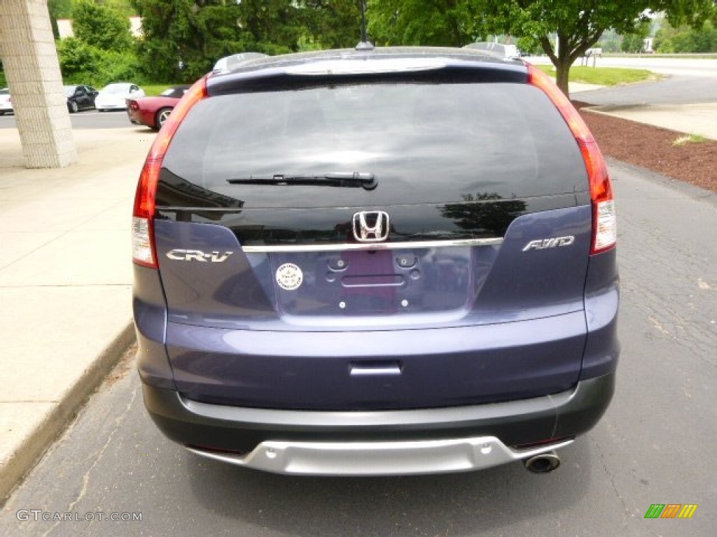 2012 CR-V EX-L 4WD - Twilight Blue Metallic / Beige photo #7