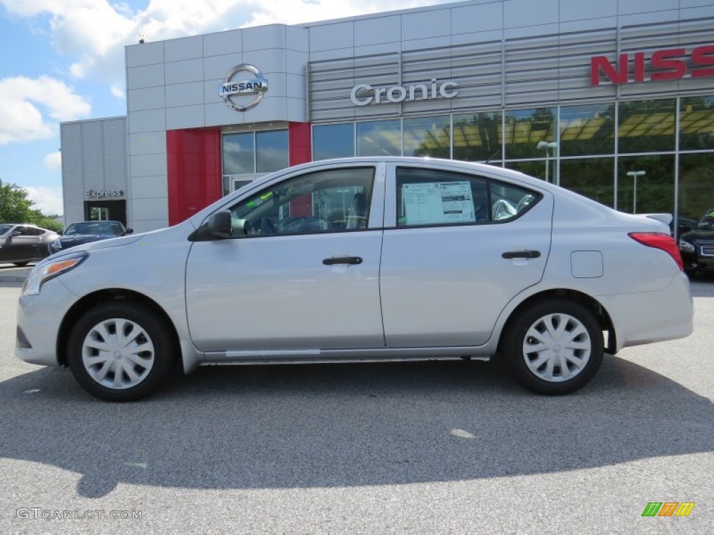 2015 Versa 1.6 S Plus Sedan - Brilliant Silver / Charcoal photo #2