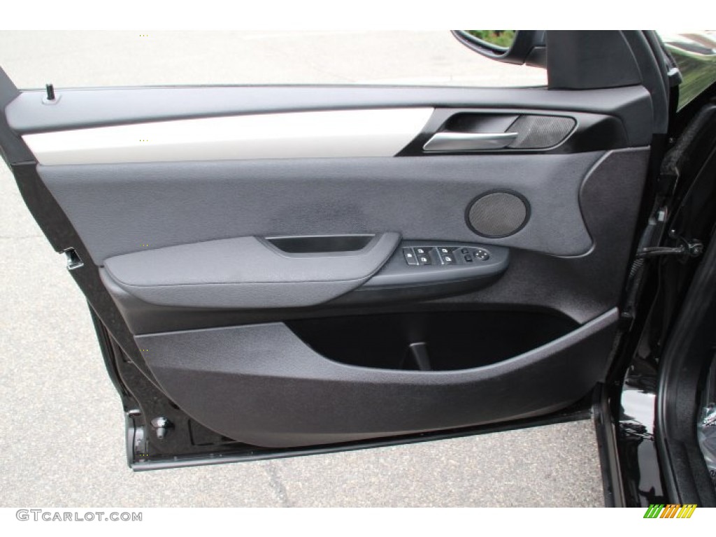 2014 BMW X3 xDrive28i Black Door Panel Photo #94339074