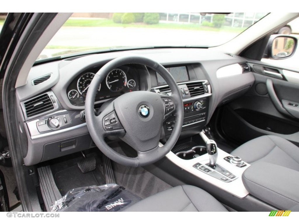 Black Interior 2014 BMW X3 xDrive28i Photo #94339095