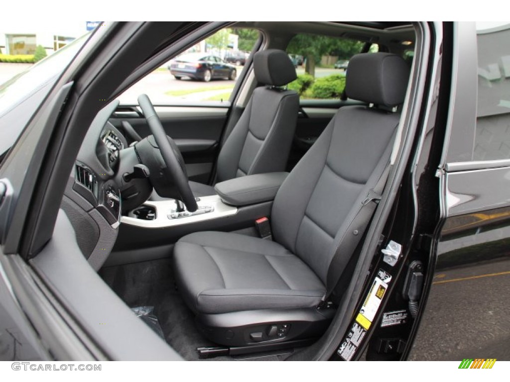 Black Interior 2014 BMW X3 xDrive28i Photo #94339137