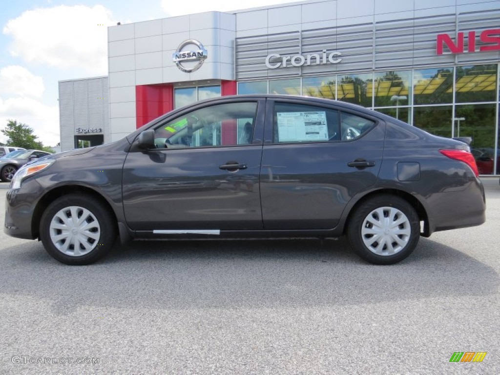 2015 Versa 1.6 S Plus Sedan - Amethyst Gray / Charcoal photo #2