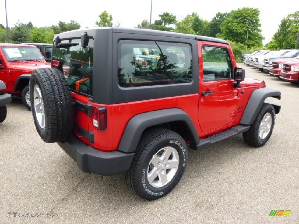 Flame Red 2014 Jeep Wrangler Sport S 4x4 Exterior Photo #94340265
