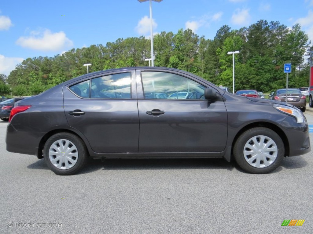 Amethyst Gray 2015 Nissan Versa 1.6 S Plus Sedan Exterior Photo #94340280