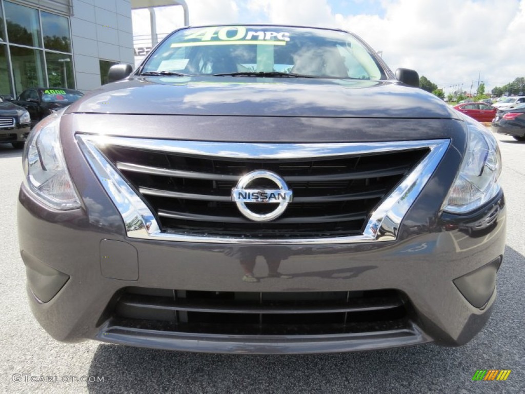 2015 Versa 1.6 S Plus Sedan - Amethyst Gray / Charcoal photo #8