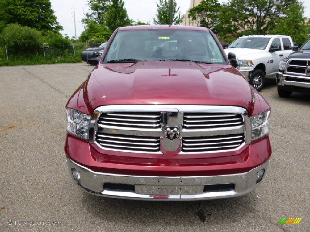 2014 1500 SLT Crew Cab 4x4 - Deep Cherry Red Crystal Pearl / Black/Diesel Gray photo #3