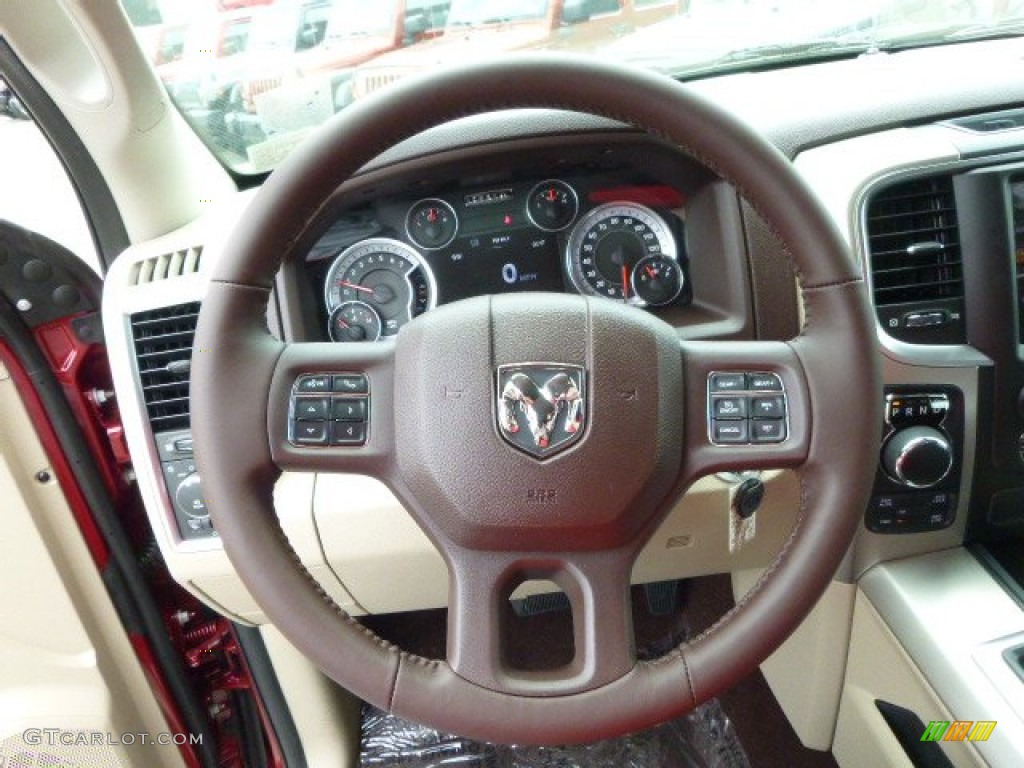 2014 1500 SLT Crew Cab 4x4 - Deep Cherry Red Crystal Pearl / Black/Diesel Gray photo #20