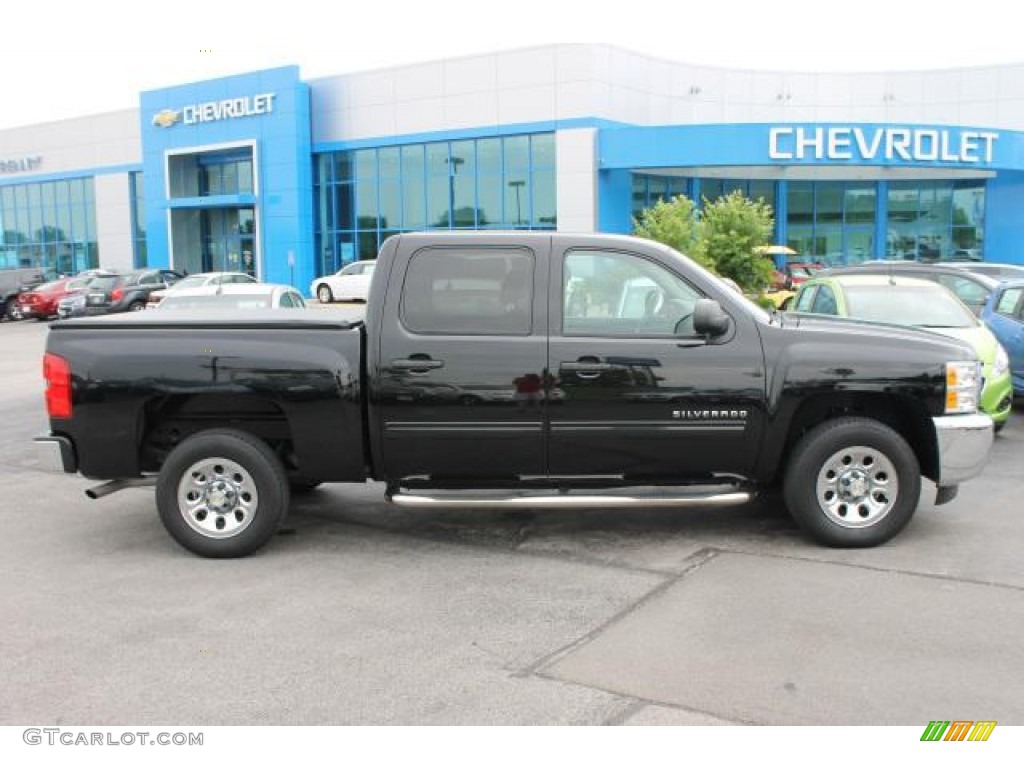 Black 2012 Chevrolet Silverado 1500 LS Crew Cab Exterior Photo #94343074