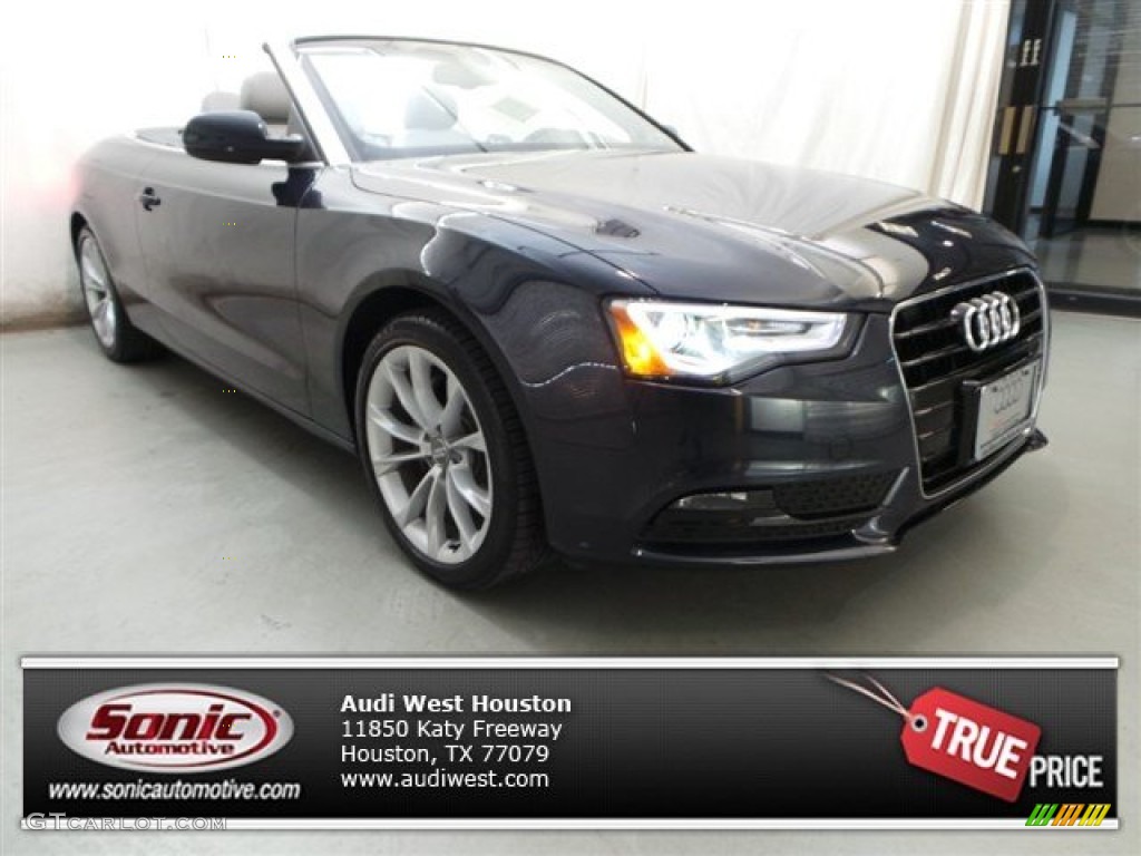 2013 A5 2.0T Cabriolet - Moonlight Blue Metallic / Titanium Grey/Steel Grey photo #1