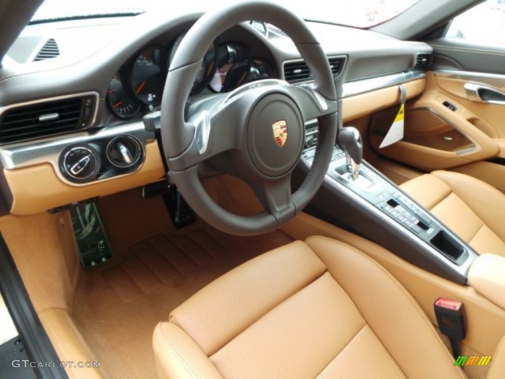 Espresso/Cognac Natural Leather Interior 2014 Porsche 911 Carrera S Cabriolet Photo #94347912