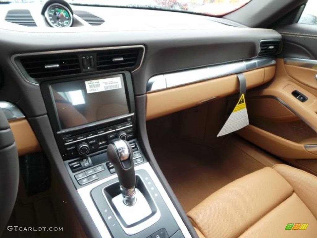 2014 911 Carrera S Cabriolet - Lime Gold Metallic / Espresso/Cognac Natural Leather photo #15