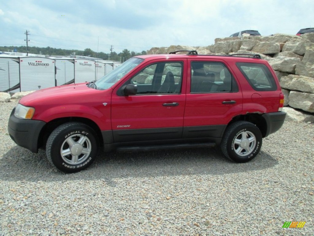 2001 Escape XLS V6 4WD - Bright Red Metallic / Medium Graphite Grey photo #3