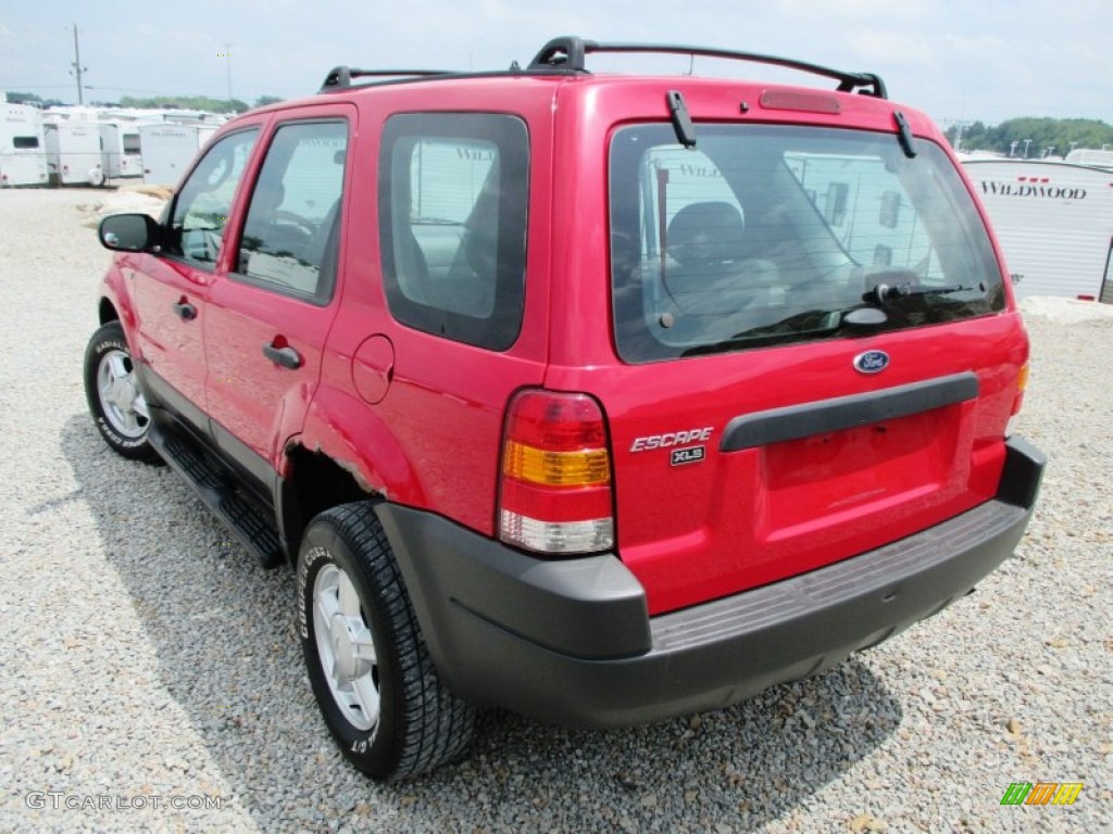 2001 Escape XLS V6 4WD - Bright Red Metallic / Medium Graphite Grey photo #19