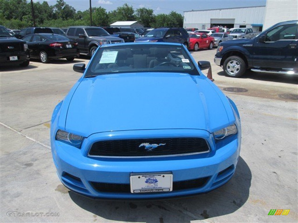 2013 Mustang V6 Convertible - Grabber Blue / Charcoal Black photo #1