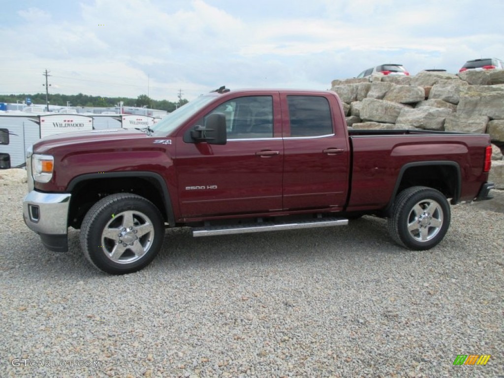 Sonoma Red Metallic 2015 GMC Sierra 2500HD SLE Double Cab 4x4 Exterior Photo #94354872