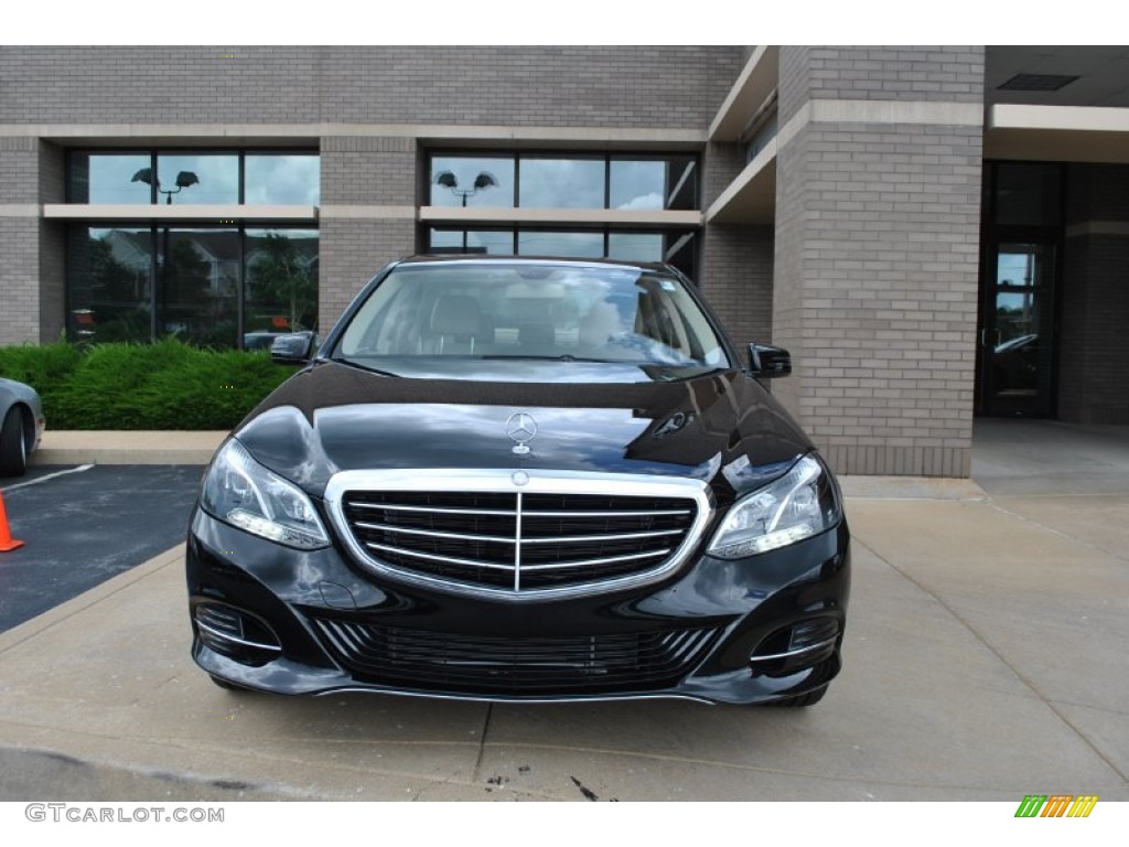 2014 E 350 4Matic Sedan - Black / Silk Beige/Espresso Brown photo #6