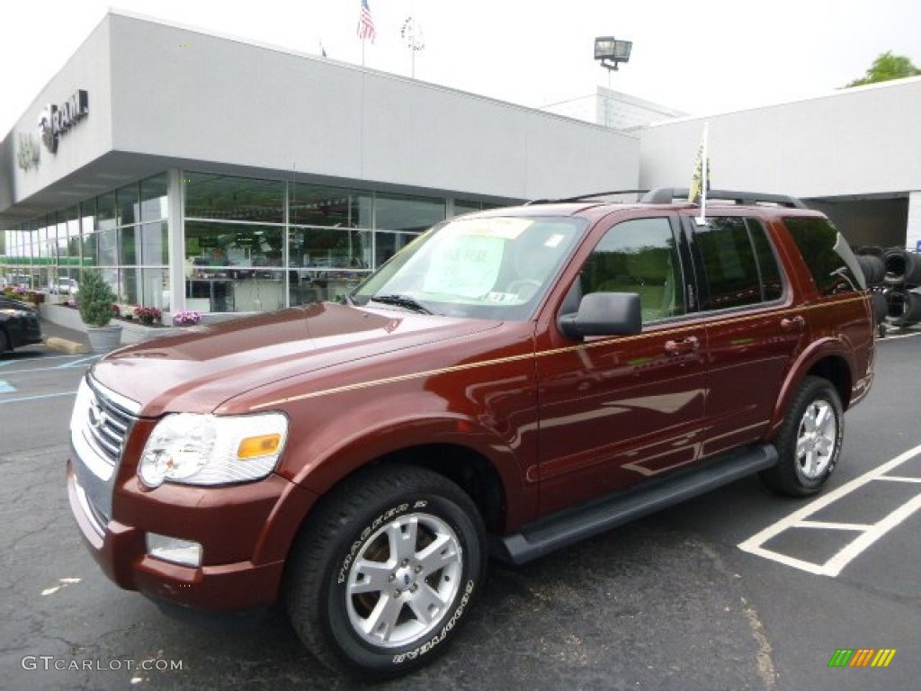 2009 Explorer XLT 4x4 - Dark Copper Metallic / Camel photo #1