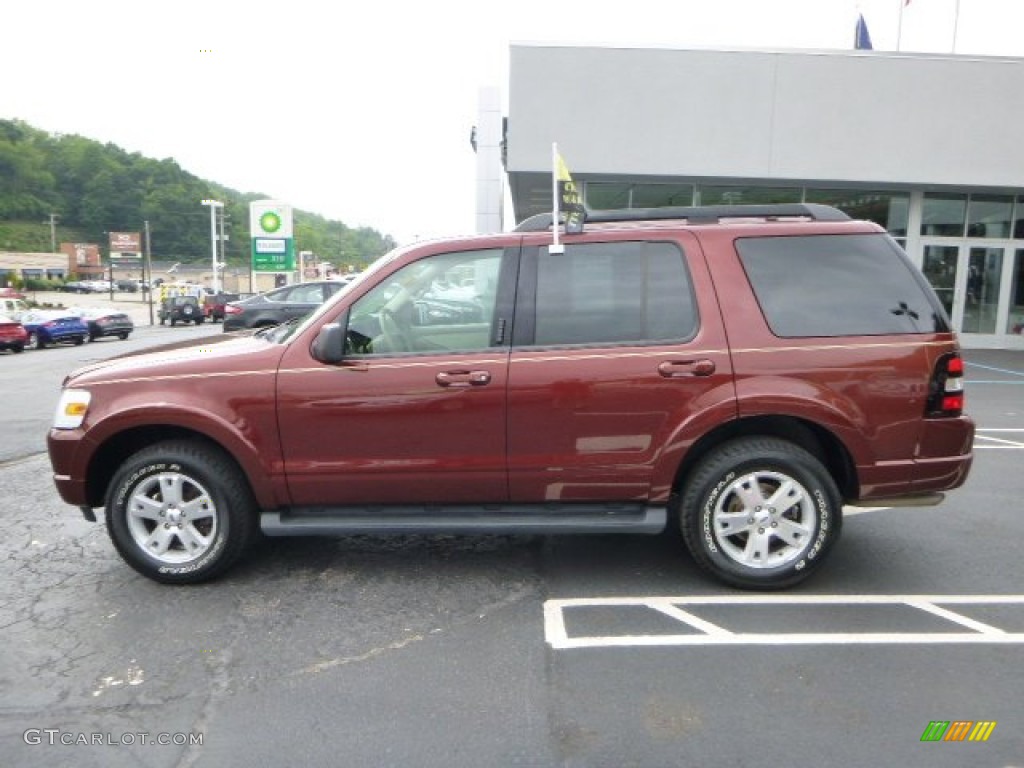 2009 Explorer XLT 4x4 - Dark Copper Metallic / Camel photo #2