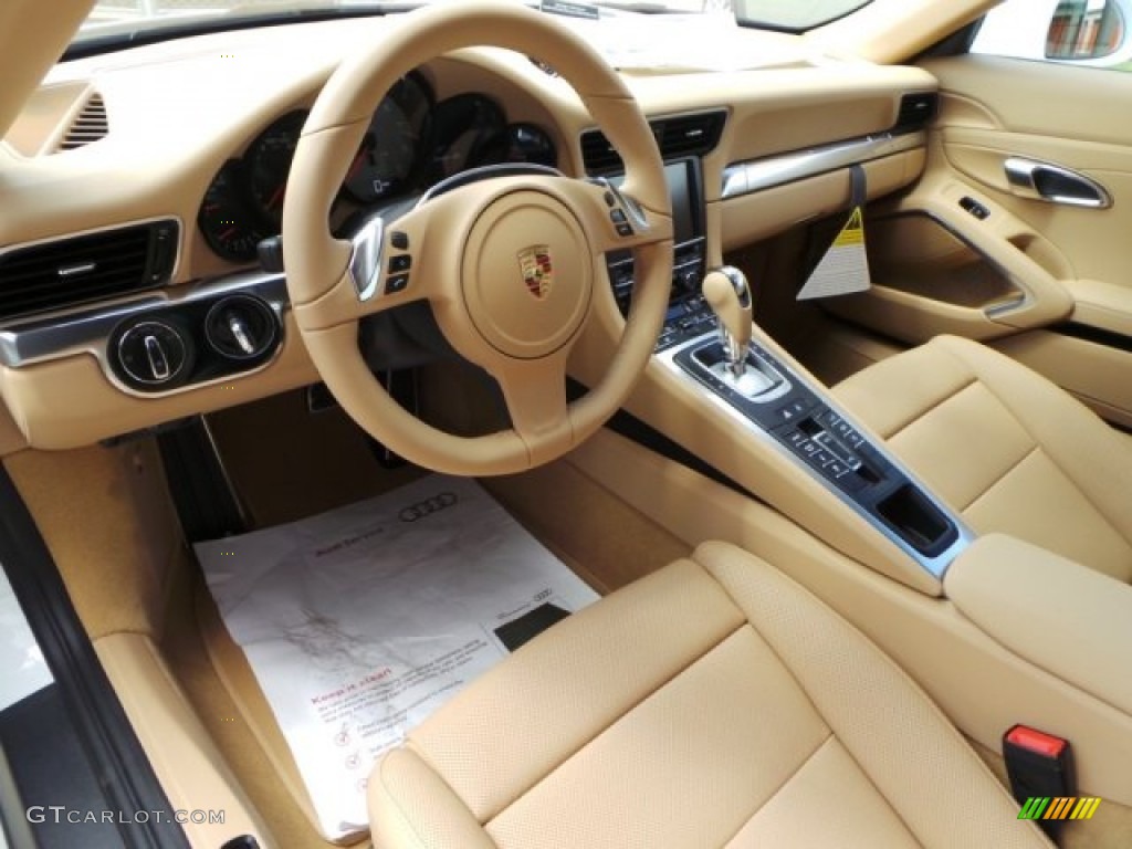 Luxor Beige Interior 2014 Porsche 911 Targa 4S Photo #94362156