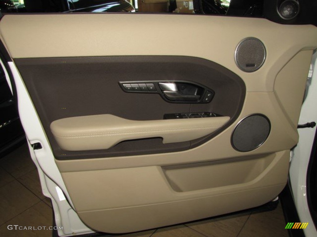 2014 Land Rover Range Rover Evoque Pure Almond/Espresso Door Panel Photo #94362383