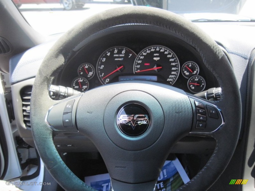 2013 Chevrolet Corvette ZR1 Diamond Blue/60th Anniversary Design Package Steering Wheel Photo #94362833