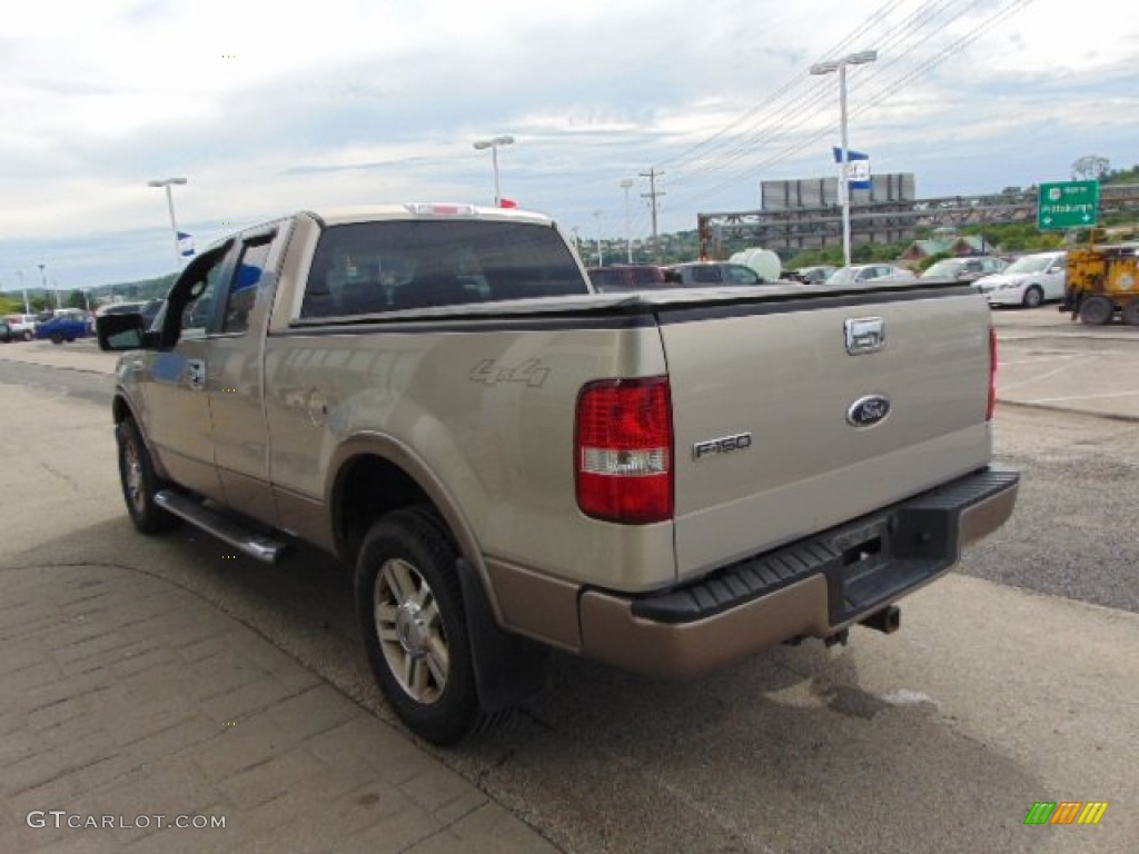 2006 F150 Lariat SuperCab 4x4 - Smokestone Metallic / Black photo #6